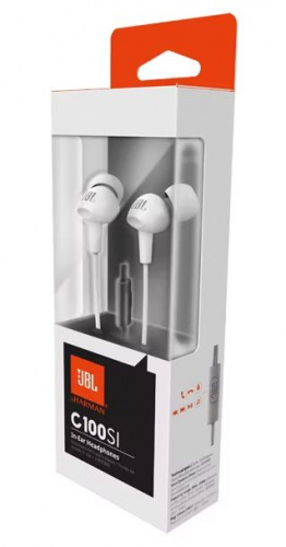 Проводные наушники JBL С100SI, белый Проводные наушники JBL С100SI, белый