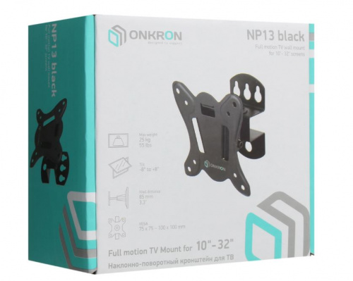 Кронштейн для ТВ ONKRON NP13, черный Кронштейн для ТВ ONKRON NP13, черный