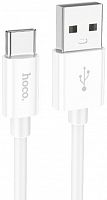USB-C кабель HOCO X87 Silicone Type-C, 3А, 1м, (белый)