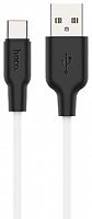 USB кабель HOCO X21 Plus Silicone Type-C, 3А, 1м, (белый/черный)